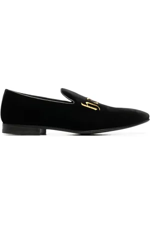 Philipp Plein Embroidered velvet loafers