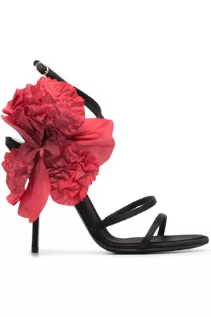 Dolce & Gabbana Women Sandals - Floral-appliqué sandals - Black