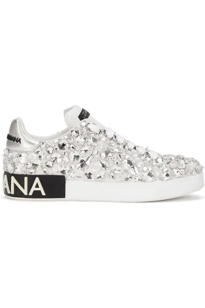 Dolce & Gabbana Portofino embroidered leather sneakers