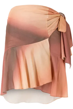 AMIR SLAMA Paneled gradient wrap skirt