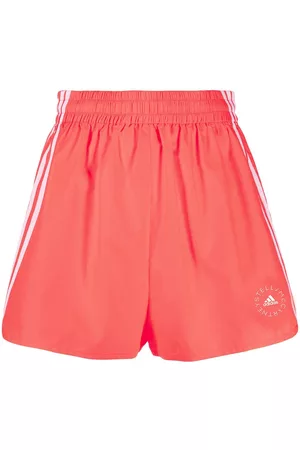 Stella McCartney Women Sports Shorts - Logo-print high-waisted running shorts - Pink