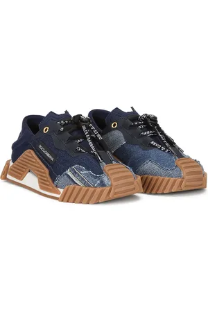 Dolce & Gabbana NS1 patchwork-denim sneakers