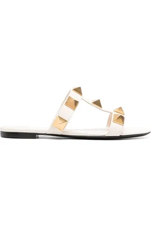 VALENTINO GARAVANI Roman Stud flat leather sandals