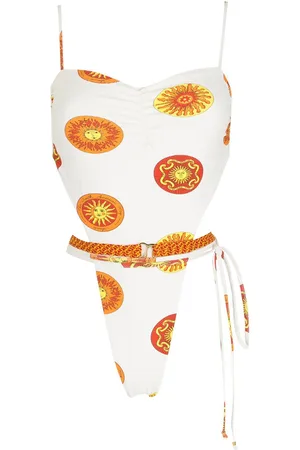 AMIR SLAMA Print Sol high-leg swimsuit