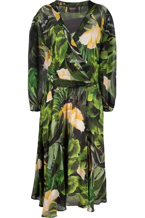 Liu Jo Tropical-print midi dress