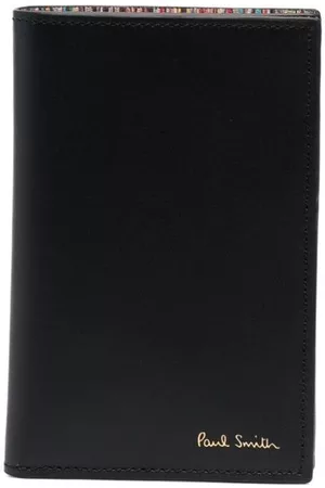 Paul Smith Men Wallets - Artist stripe-print leather cardholder - Black