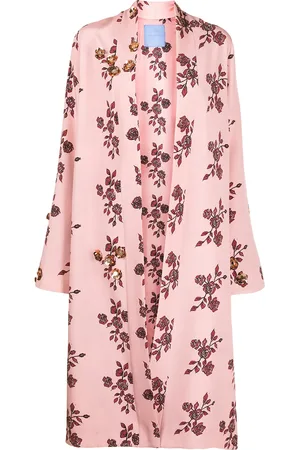 Macgraw St Peters floral-print silk robe