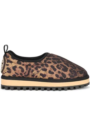 Dolce & Gabbana City leopard-print slip-on shoes