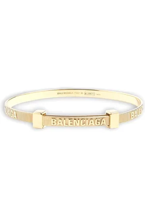 Balenciaga Bb Icon Gourmette Bracelet - Silver - Unisex - L - Brass