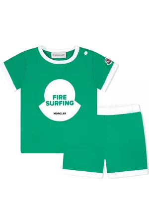 Moncler Fire surfing tracksuit-shorts set - Green