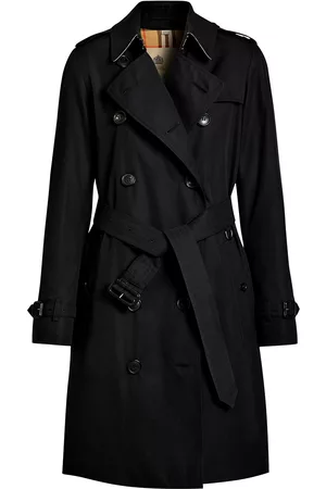 Burberry Women Trench Coats - Kensington Heritage mid-length coat - Black