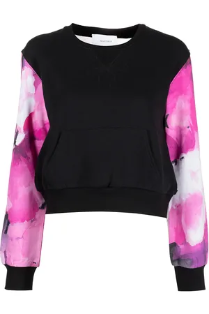 Marchesa Notte Sheer panel sweatshirt