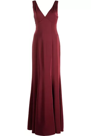 Marchesa Notte Women Bridesmaid Dresses - Forli V-neck bridesmaid gown - Red