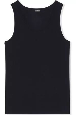 Balenciaga Men Tank Tops - Sleeveless jersey tank top - Black