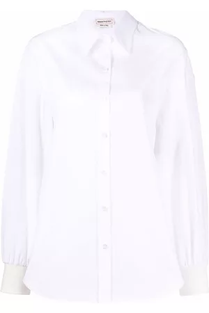 Alexander McQueen Women Long sleeved Shirts - Button-up long-sleeve shirt - White