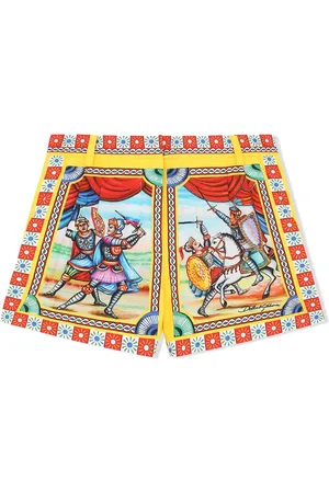 Dolce & Gabbana Carretto-print poplin shorts