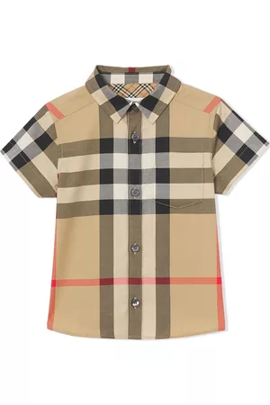 Burberry Shirts - Check-print cotton shirt - Neutrals