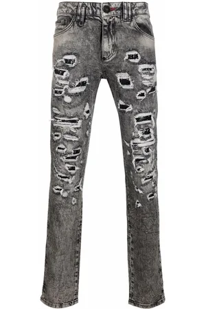 Philipp Plein Distressed slim-cut jeans