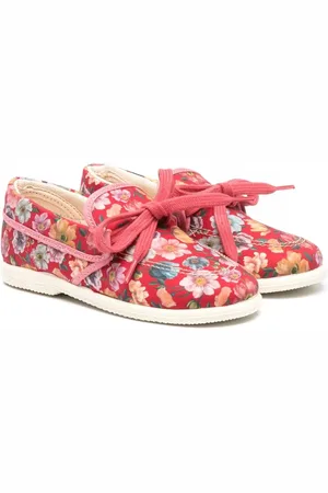 PèPè Floral print bow-embellished loafers