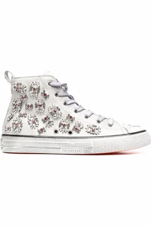 Philipp Plein Crystal-embellished high-top sneakers