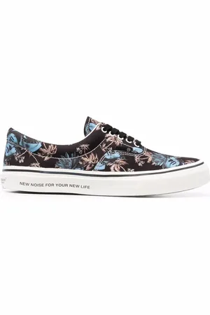 UNDERCOVER Floral-print lace-up canvas sneakers