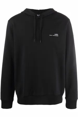 A.P.C. Logo-print cotton drawstring hoodie