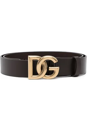 Dolce & Gabbana Logo-buckle leather belt