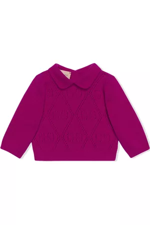 Gucci Sweaters - GG-motif perforated jumper - Purple