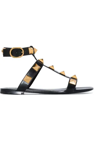 VALENTINO GARAVANI Roman Stud flat leather sandals