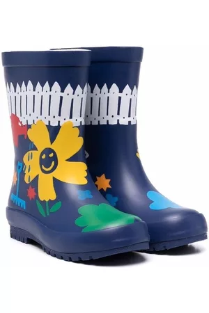 Stella McCartney Floral shoes - Floral wellington boots - Blue