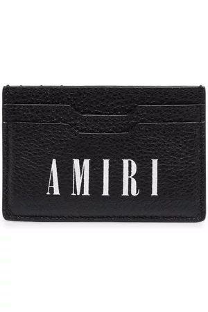 AMIRI Men Wallets - Logo-print leather cardholder - Black
