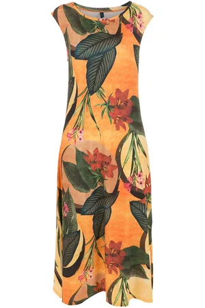 Lygia & Nanny Floral leaf print midi dress