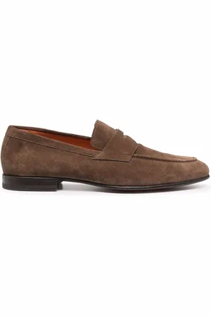 santoni Leather Penny loafers
