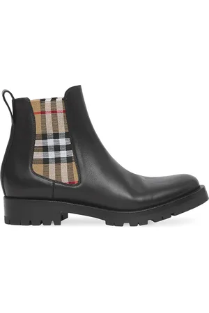 Burberry Chelsea check-panel boots