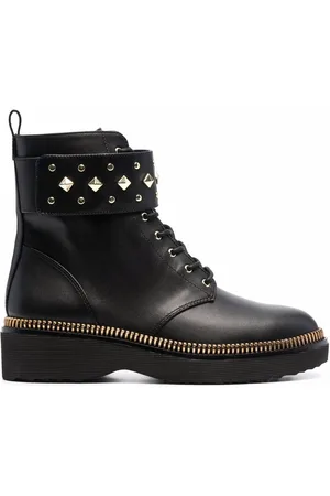 Michael Kors Haskell spike-strap leather boots