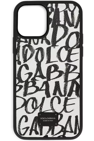 Dolce & Gabbana Men Phones Cases - Monogram-print iPhone 12 case - White
