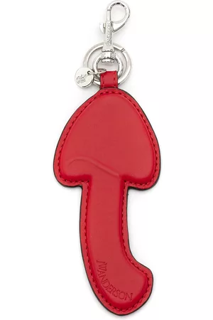 J.W.Anderson Keychains - Mushroom leather keyring - Red