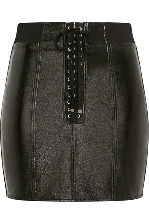 Dolce & Gabbana Eyelet-detail coated miniskirt