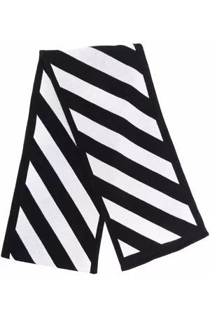 OFF-WHITE Boys Scarves - Stripe-print cotton scarf - Black