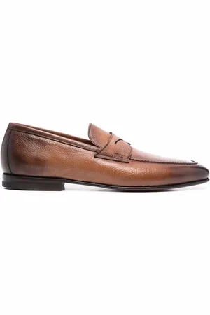 santoni Penny leather loafers