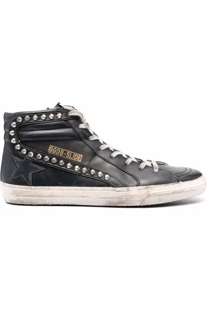 Golden Goose Slide Classic high-top distressed sneakers