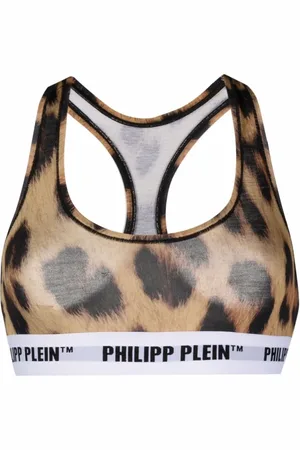 Philipp Plein Leopard print bra