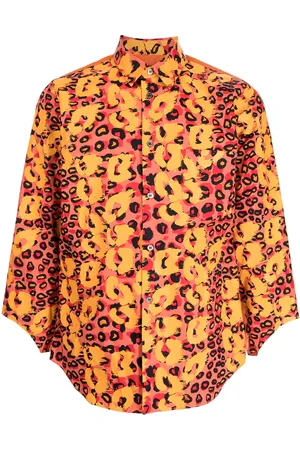 Comme des Garçons X Filip Pagowski print cut-out cuff shirt