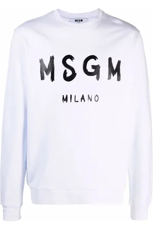 Msgm Logo-print crew neck sweatshirt