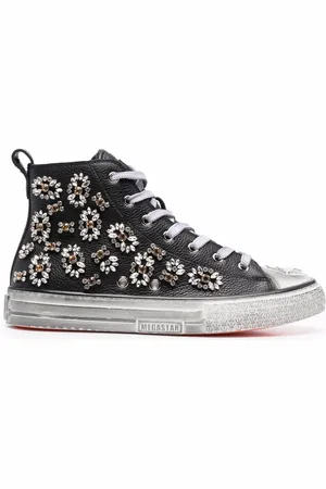Philipp Plein Megastar crystal-embellished high-top sneakers