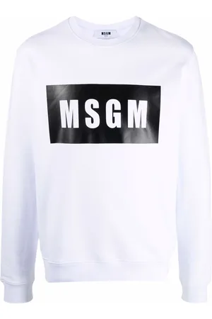 Msgm Logo-print cotton sweatshirt