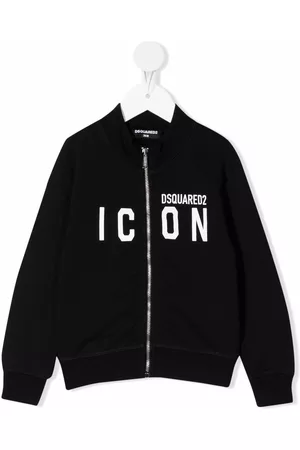Dsquared2 Sweatshirts - Zipped icon-print jumper - Black