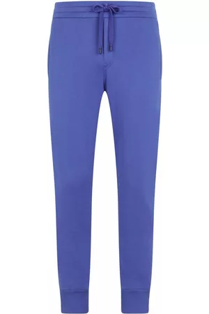 Dolce & Gabbana Men Sweatpants - Logo patch track pants - Blue