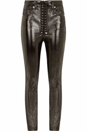 Dolce & Gabbana Eyelet-detail coated skinny jeans