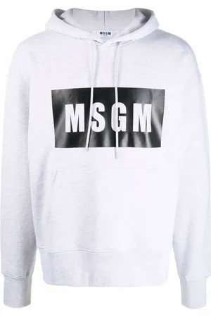 Msgm Logo-print cotton hoodie